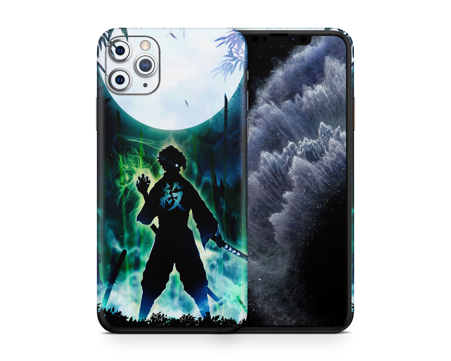 Anime Town Creations iPhone Demon Slayer Sanemi Shinazugawa Moonlight iPhone 15 Pro Max Skins - Anime Demon Slayer iPhone Skin