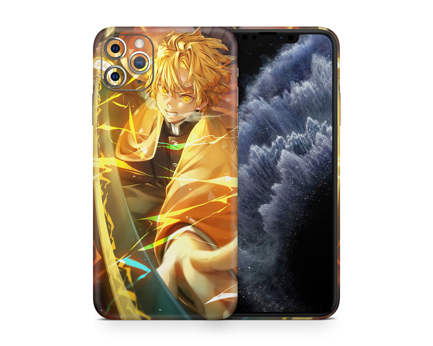 Anime Town Creations iPhone Demon Slayer Zenitsu Agatsuma iPhone 15 Pro Max Skins - Anime Demon Slayer iPhone Skin