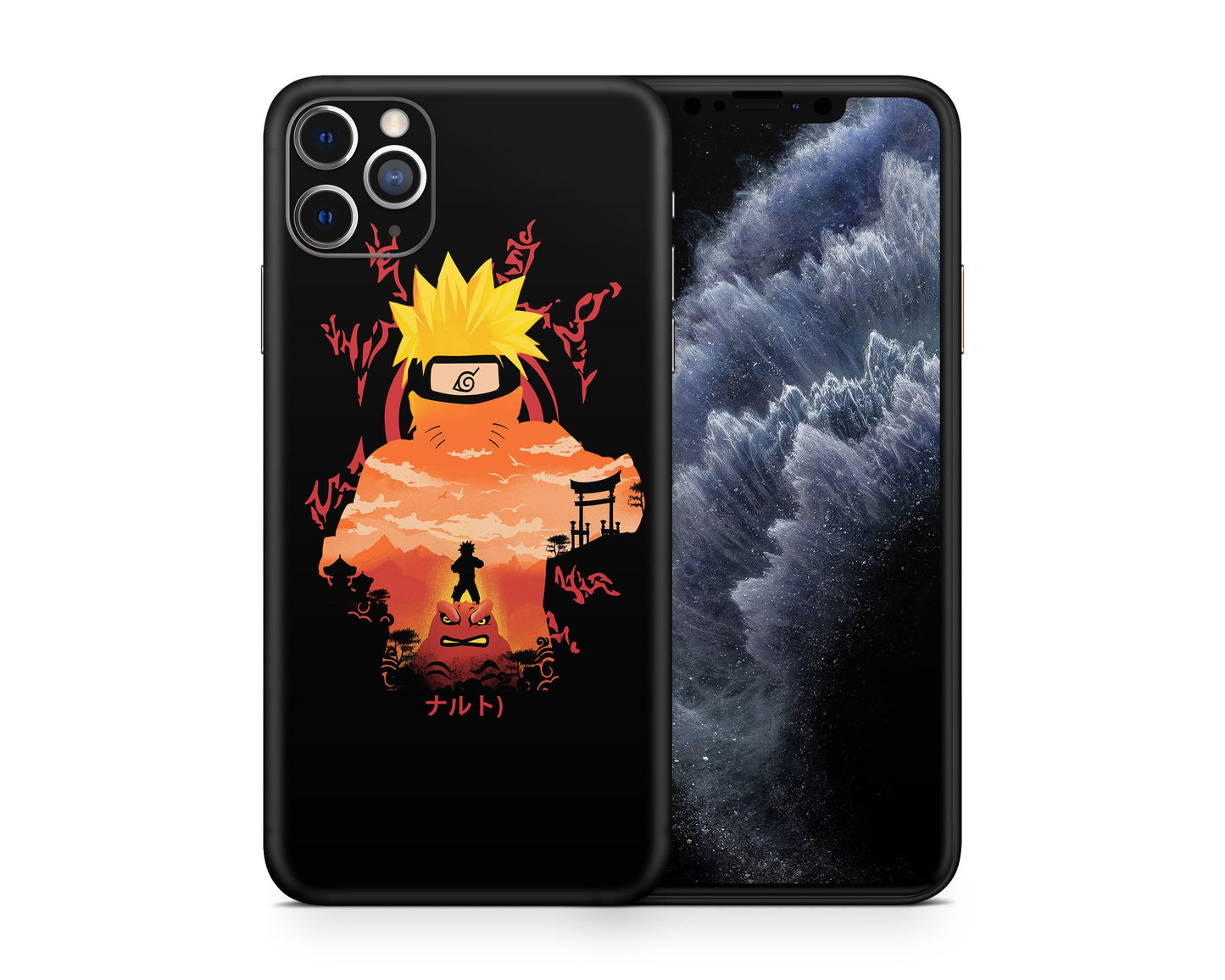 Anime Town Creations iPhone Naruto Black iPhone 15 Pro Max Skins - Anime Naruto iPhone Skin