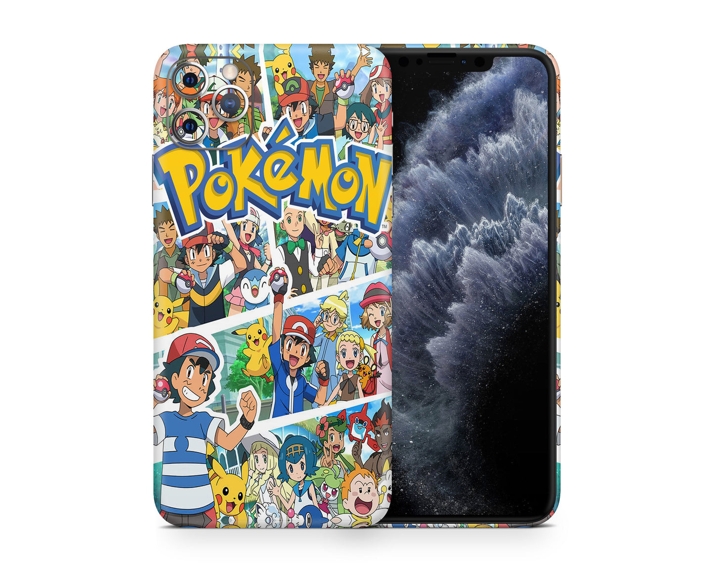 Anime Town Creations iPhone Pokemon Journeys iPhone 15 Pro Max Skins - Anime Pokemon iPhone Skin