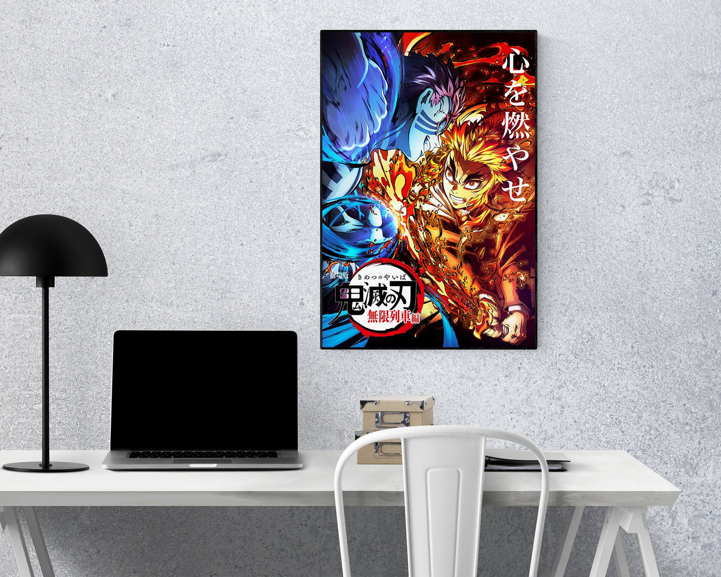 Anime Town Creations Poster Demon Slayer Kyojuro Rengoku vs Akaza 5" x 7" Home Goods - Anime Demon Slayer Poster