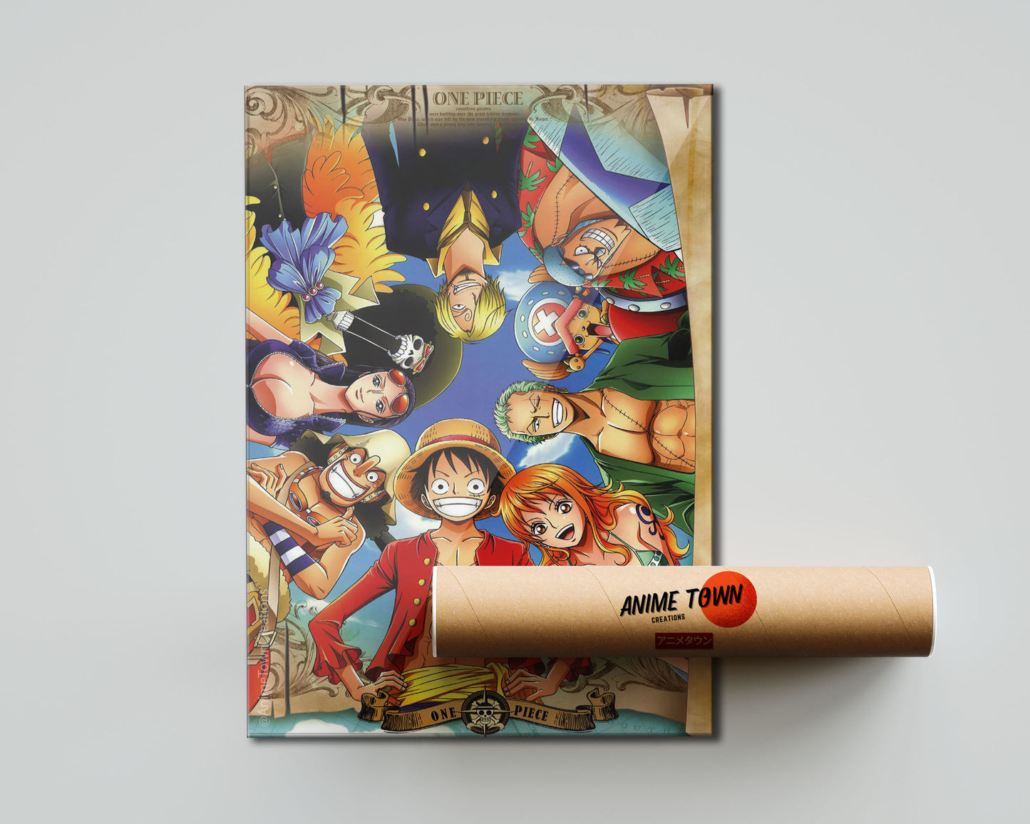 Anime Town Creations Poster One Piece Crew Members 5" x 7" Home Goods - Anime One Piece Poster