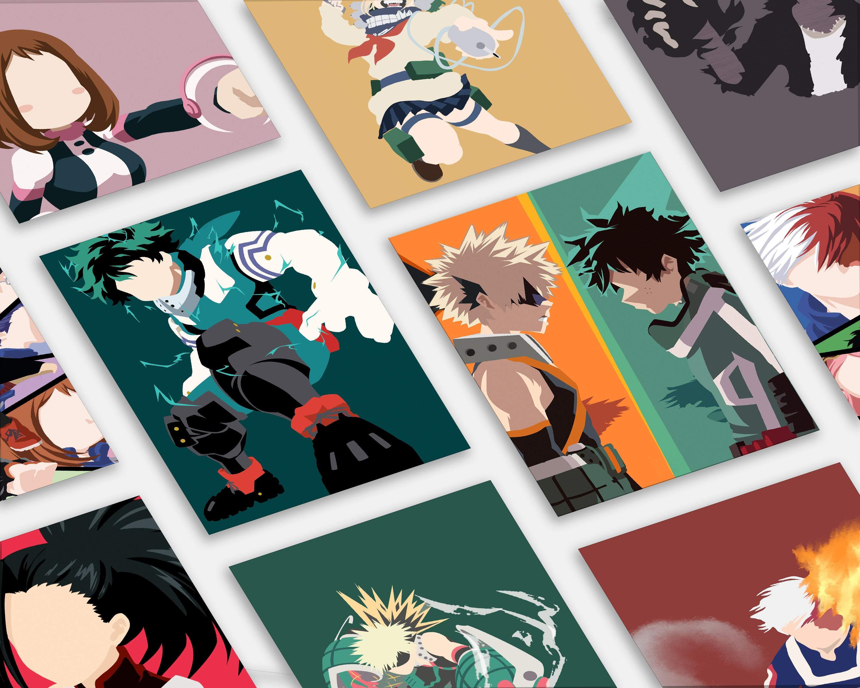 My popular hero academia art posters bundle