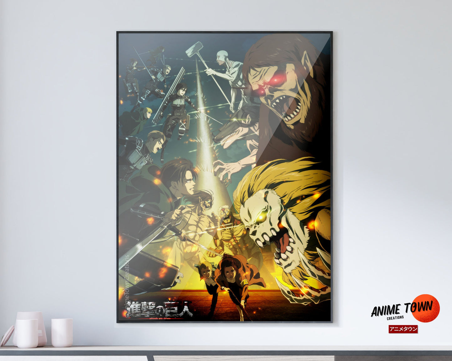 Anime Town Creations Poster Attack on Titan Season 4 5" x 7" Home Goods - Anime Attack on Titan Poster
