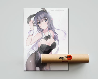 Anime Town Creations Poster Bunny Girl Senpai Please Don't Forget Me 5" x 7" Home Goods - Anime Rascal Does Not Dream of Bunny Girl Senpai Poster