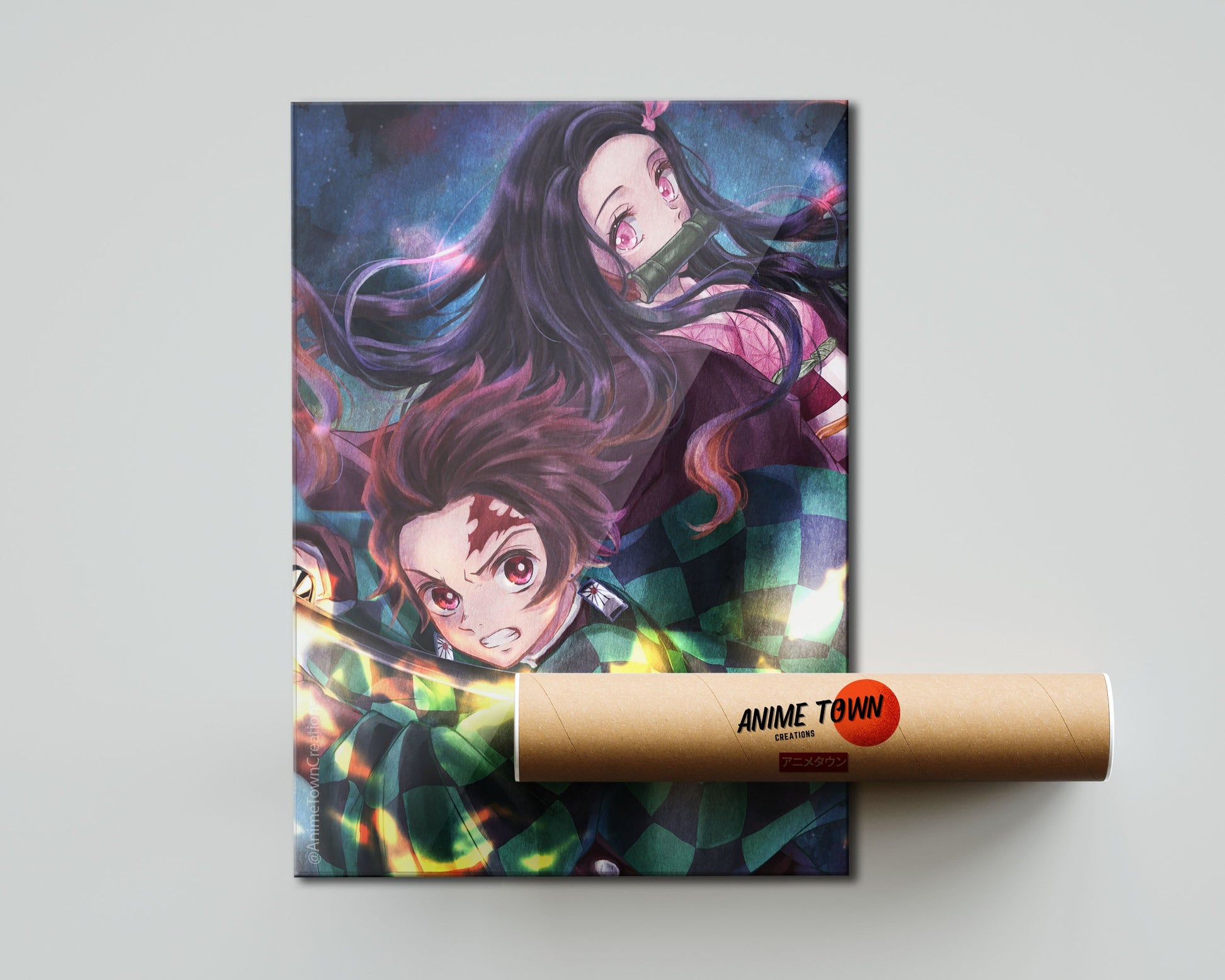 Demon Slayer' Poster, picture, metal print, paint by Anime Manga