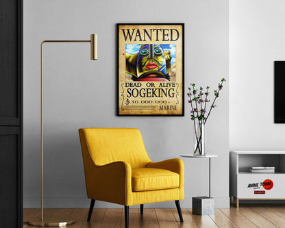 Anime Town Creations Poster One Piece Sogeking Wanted Poster 11" x 17" Home Goods - Anime One Piece Poster