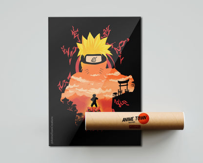 Anime Town Creations Poster Naruto Black 5" x 7" Home Goods - Anime Naruto Poster