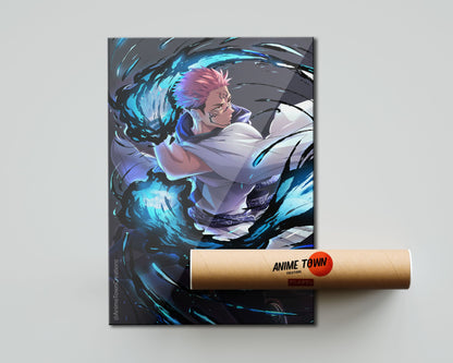 Anime Town Creations Poster Jujutsu Kaisen Ryomen Sukuna 5" x 7" Home Goods - Anime Jujutsu Kaisen Poster