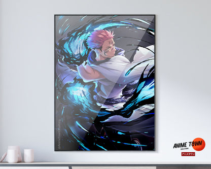 Anime Town Creations Poster Jujutsu Kaisen Ryomen Sukuna 11" x 17" Home Goods - Anime Jujutsu Kaisen Poster