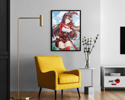 Anime Town Creations Poster Genshin Impact Amber 11" x 17" Home Goods - Anime Genshin Impact Poster