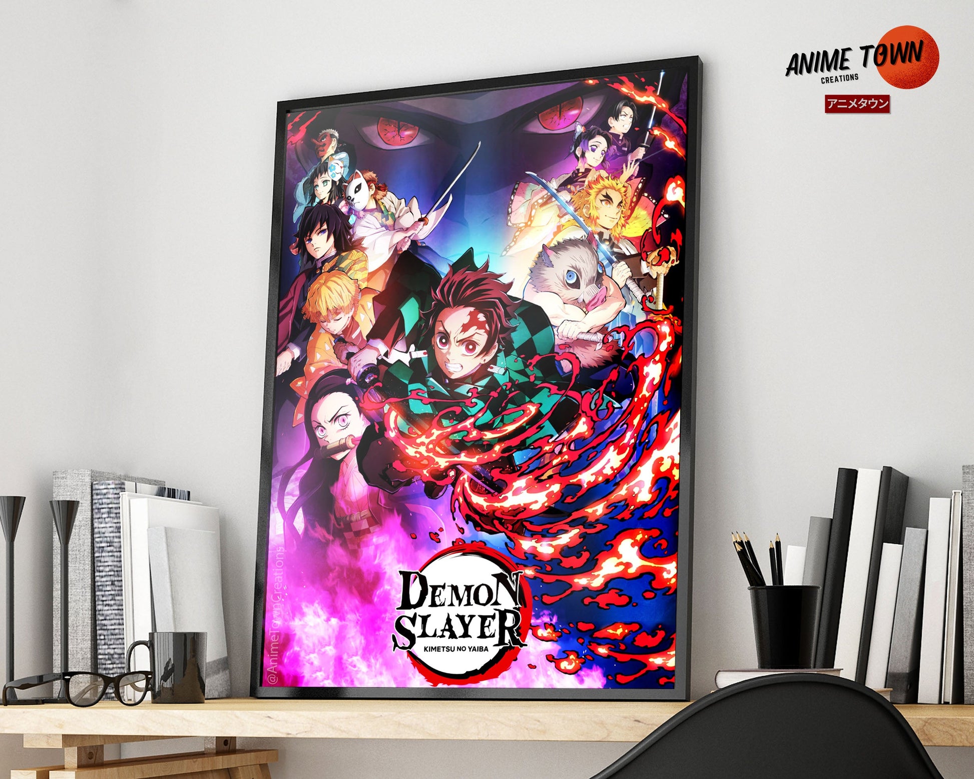 Demon Slayer Póster Anime Poster Póster de Anime Premium Mural de