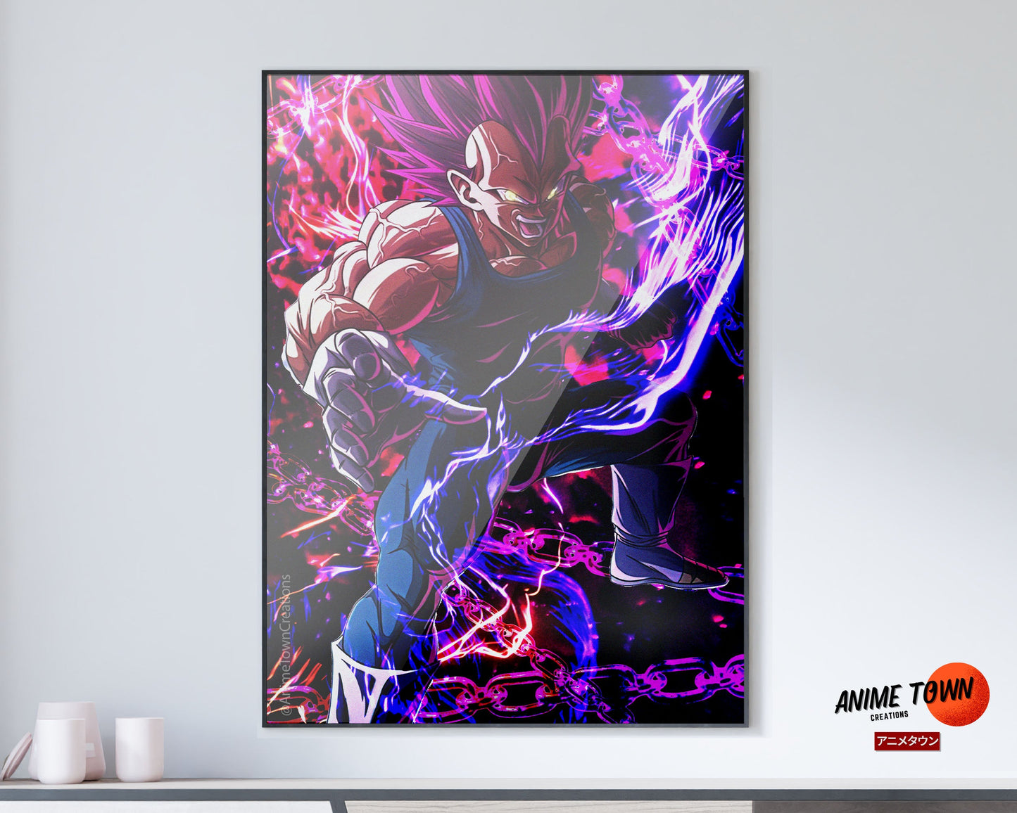 Anime Town Creations Poster Dragon Ball Vegeta Ultra Ego 5" x 7" Home Goods - Anime Dragon Ball Poster