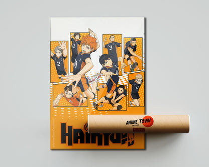 Anime Town Creations Poster Haikyuu Minimalist Orange 5" x 7" Home Goods - Anime Haikyuu Poster