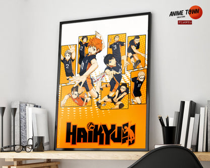 Anime Town Creations Poster Haikyuu Minimalist Orange 5" x 7" Home Goods - Anime Haikyuu Poster