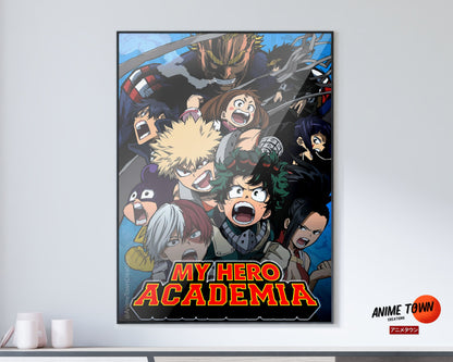 Anime Town Creations Poster My Hero Academia Blue 11" x 17" Home Goods - Anime My Hero Academia Poster