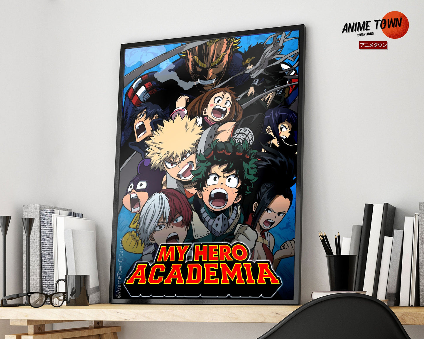 Anime Town Creations Poster My Hero Academia Blue 5" x 7" Home Goods - Anime My Hero Academia Poster