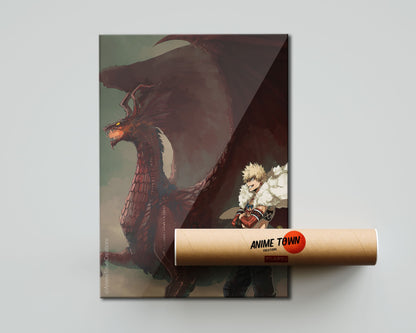 Anime Town Creations Poster My Hero Academia Katsuki Bakugo 5" x 7" Home Goods - Anime My Hero Academia Poster