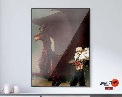 Anime Town Creations Poster My Hero Academia Katsuki Bakugo 11" x 17" Home Goods - Anime My Hero Academia Poster