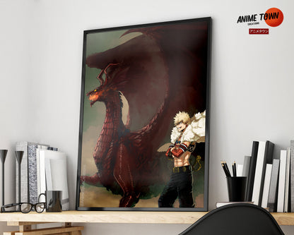 Anime Town Creations Poster My Hero Academia Katsuki Bakugo 5" x 7" Home Goods - Anime My Hero Academia Poster