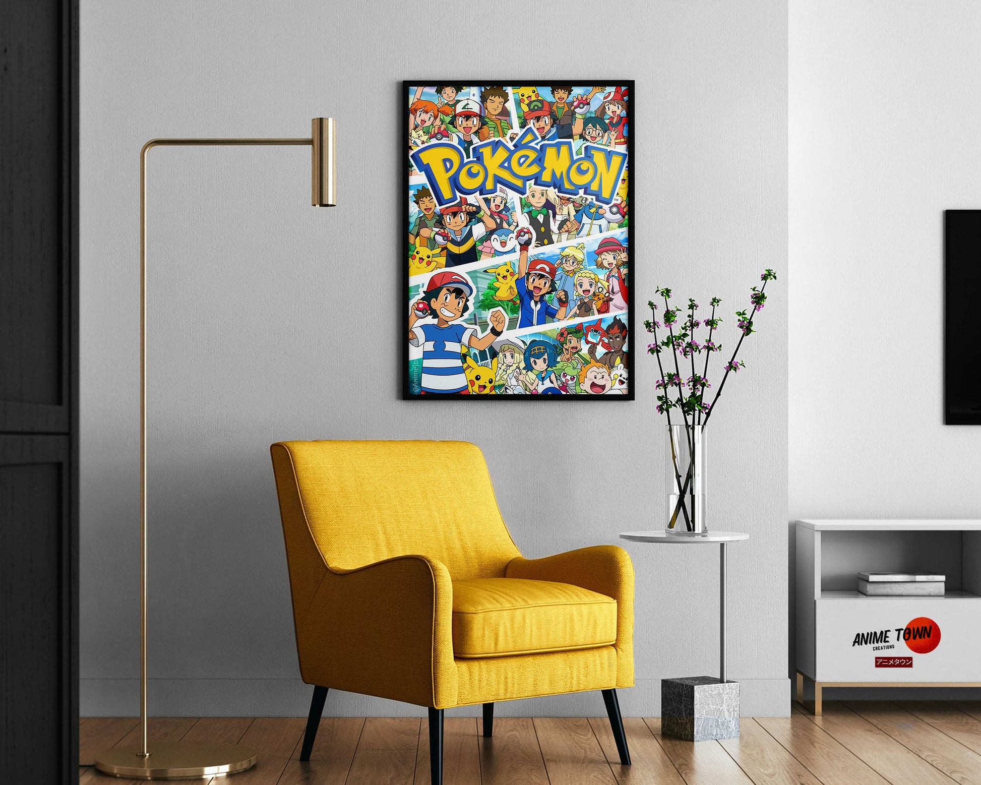 pikachu pokemons sticker poster, anime poster, Pokemon poster for  room
