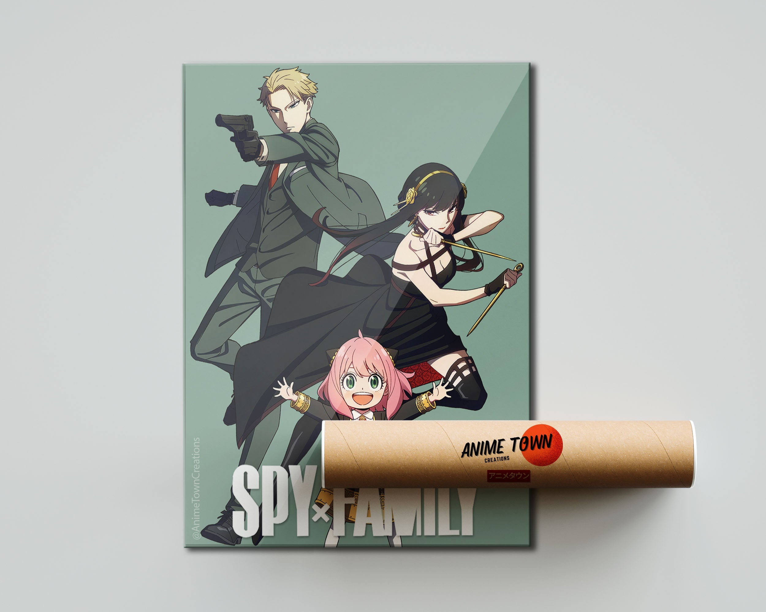 Spy x Family Teal Poster Poster – Anime Town Creations