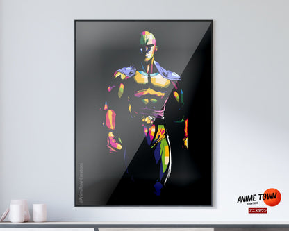 Anime Town Creations Poster One Punch Man Saitama Minimalist 11" x 17" Home Goods - Anime One Punch Man Poster