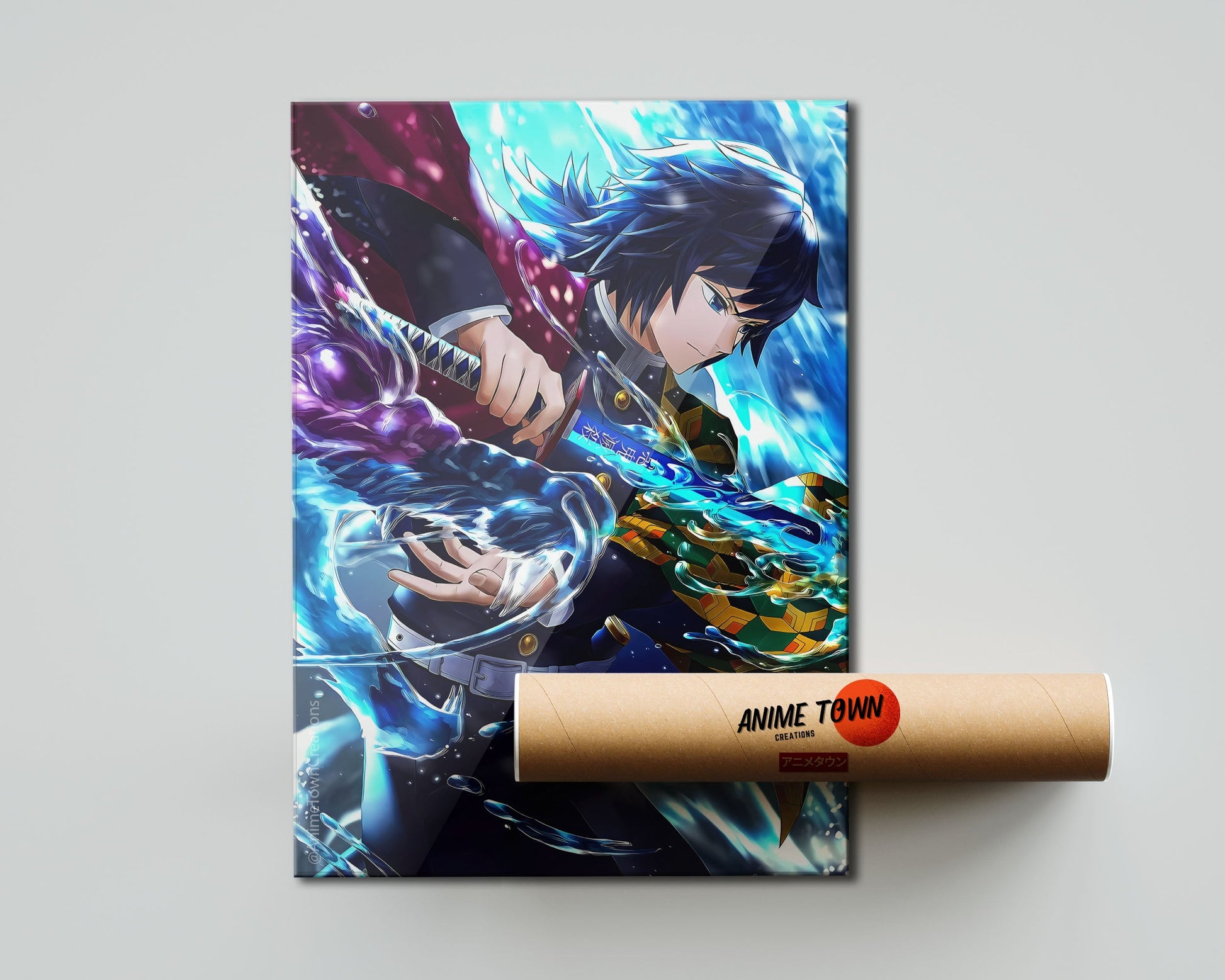 Anime Town Creations Poster Demon Slayer Giyu Tomioka 5" x 7" Home Goods - Anime Demon Slayer Poster