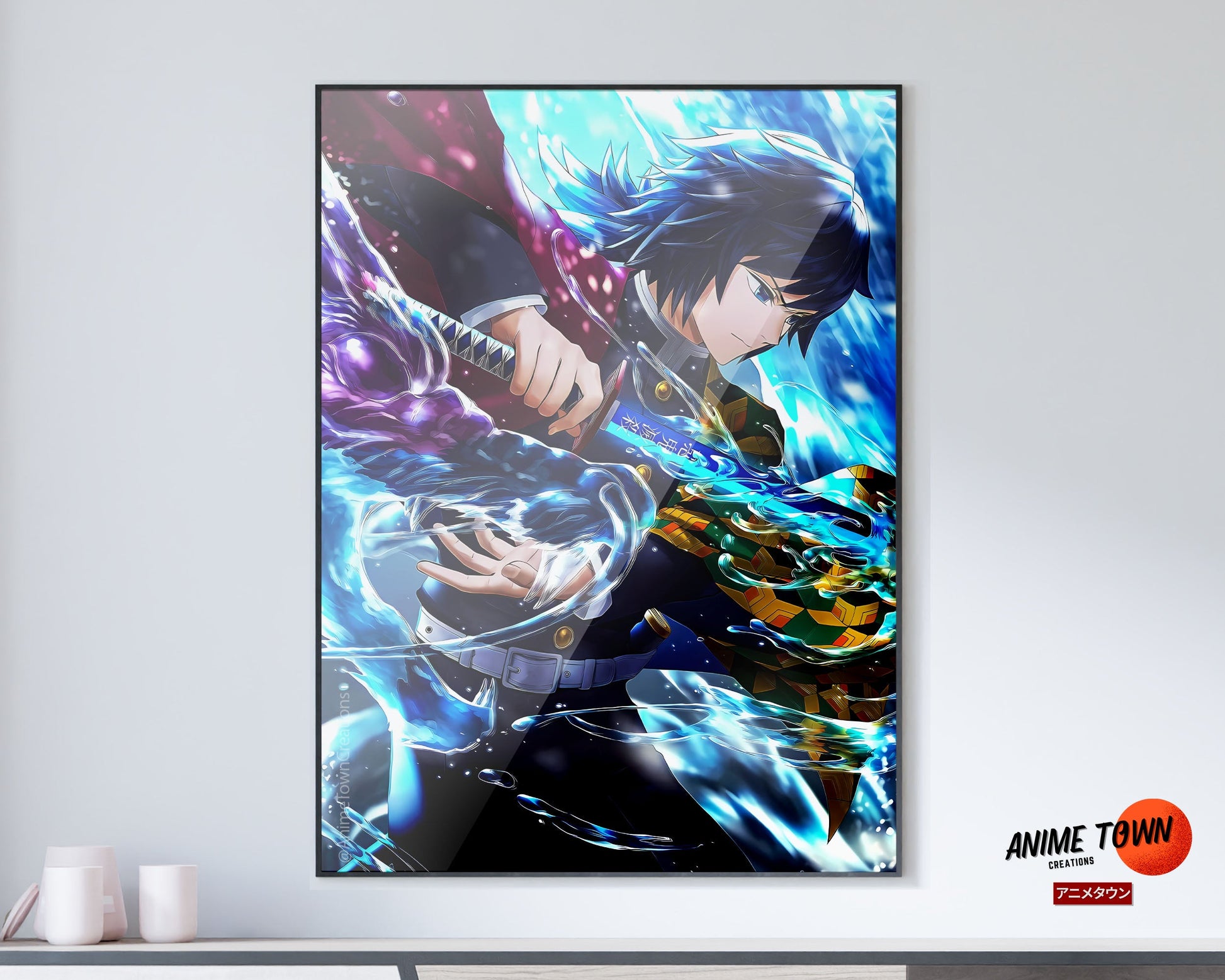 Anime Town Creations Poster Demon Slayer Giyu Tomioka 11" x 17" Home Goods - Anime Demon Slayer Poster