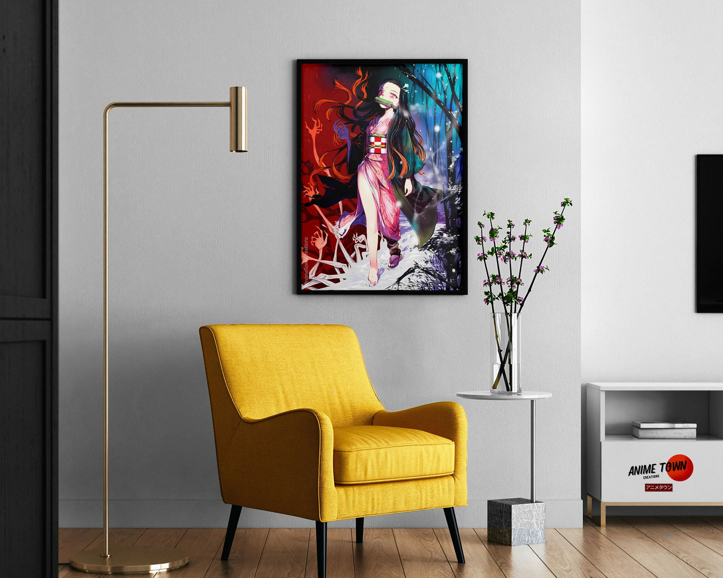 Anime Town Creations Poster Demon Slayer Demon Nezuko 11" x 17" Home Goods - Anime Demon Slayer Poster