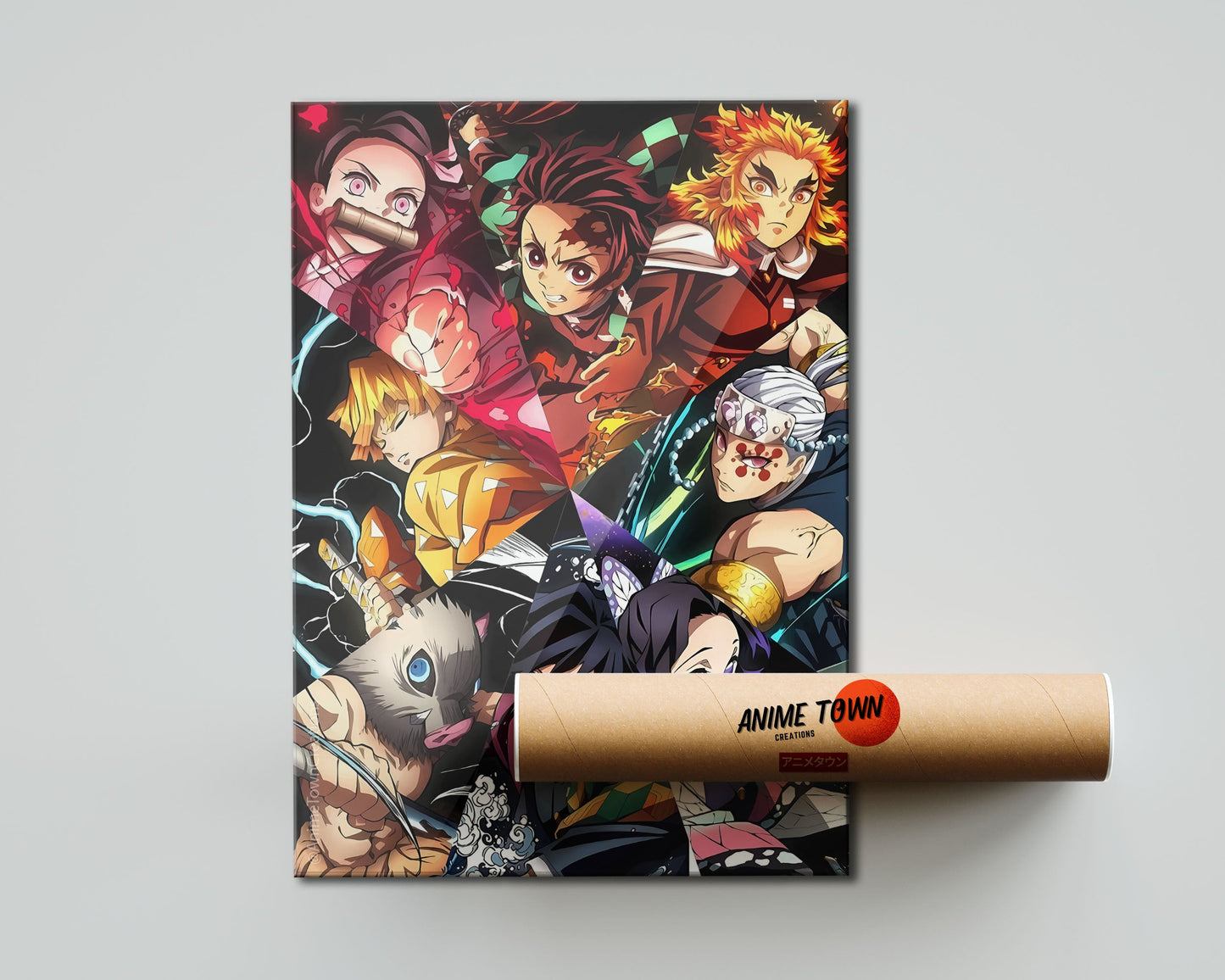 Anime Town Creations Poster Demon Slayer Collage 5" x 7" Home Goods - Anime Demon Slayer Poster