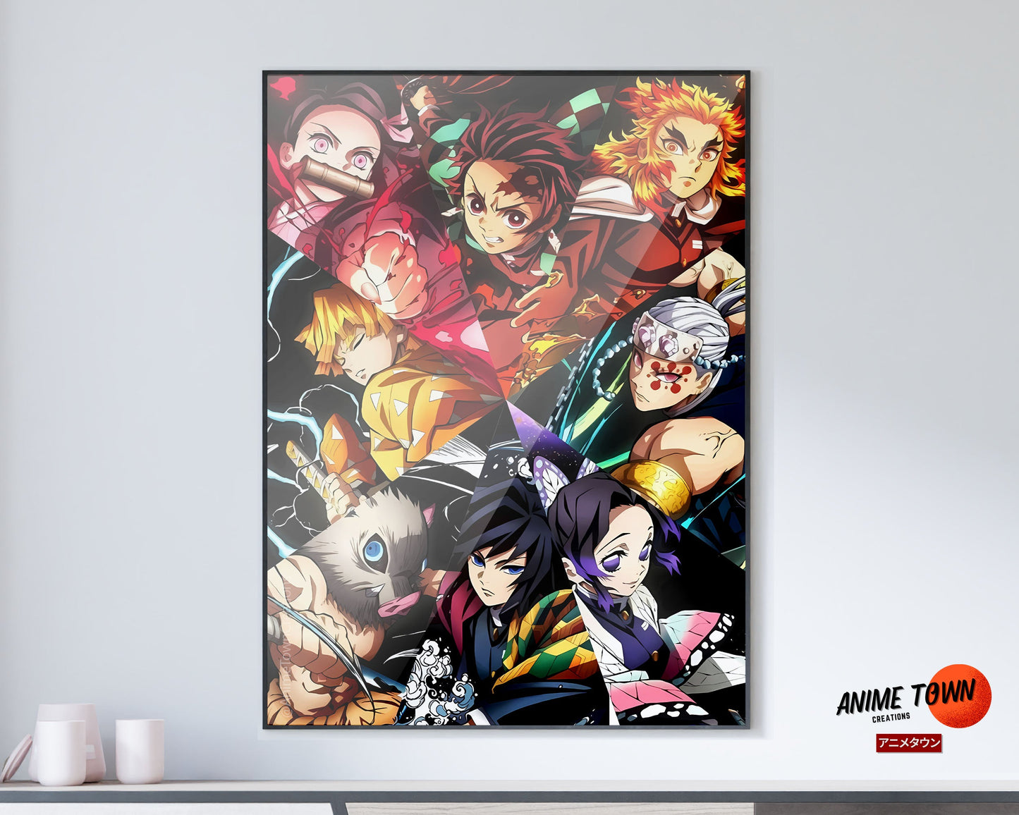 Anime Town Creations Poster Demon Slayer Collage 11" x 17" Home Goods - Anime Demon Slayer Poster