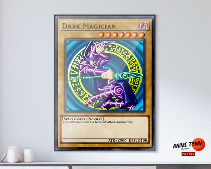 Anime Town Creations Poster Yugioh Dark Magician Card 11" x 17" Home Goods - Anime Yu-Gi-Oh Poster