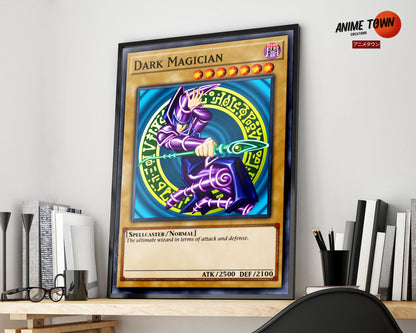 Anime Town Creations Poster Yugioh Dark Magician Card 5" x 7" Home Goods - Anime Yu-Gi-Oh Poster