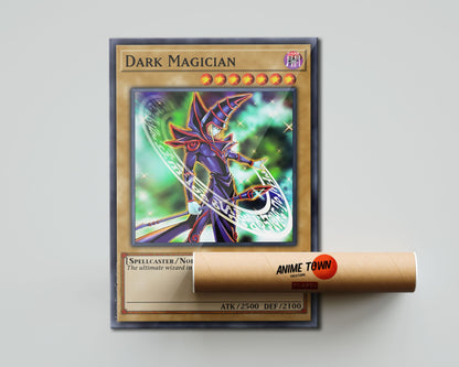 Anime Town Creations Poster Yugioh Dark Magician 1st Edition Card 5" x 7" Home Goods - Anime Yu-Gi-Oh Poster