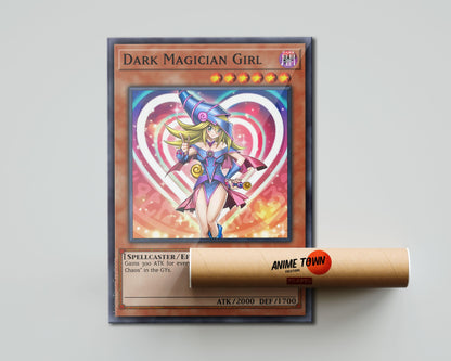 Anime Town Creations Poster Yugioh Girl Dark Magician Card 5" x 7" Home Goods - Anime Yu-Gi-Oh Poster