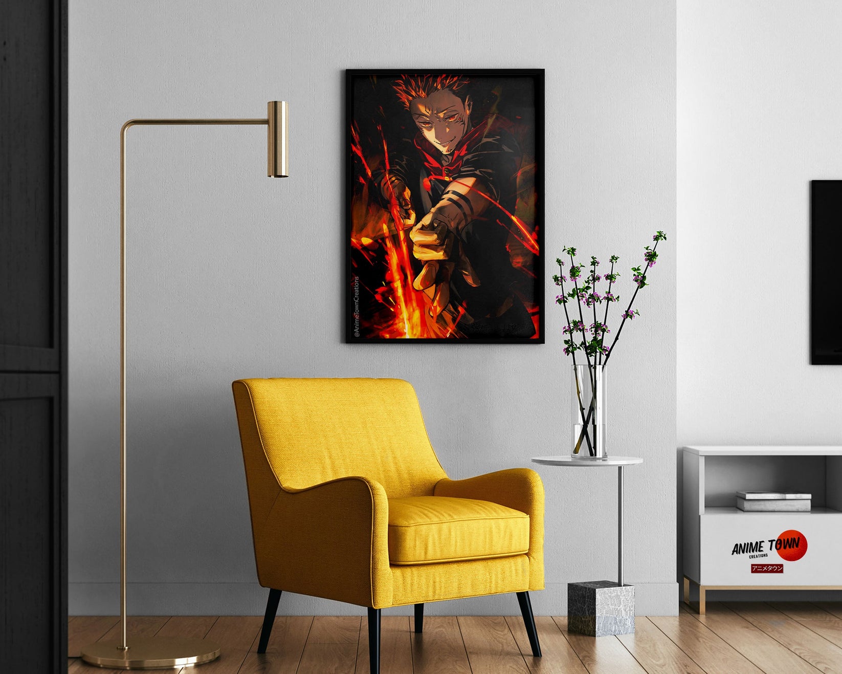 Jujutsu Kaisen Sukuna Flame Arrow Fuga Poster – Anime Town Creations