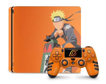Anime Town Creations PS4 Naruto Minimalist Orange PS4 Skins - Anime Naruto Skin