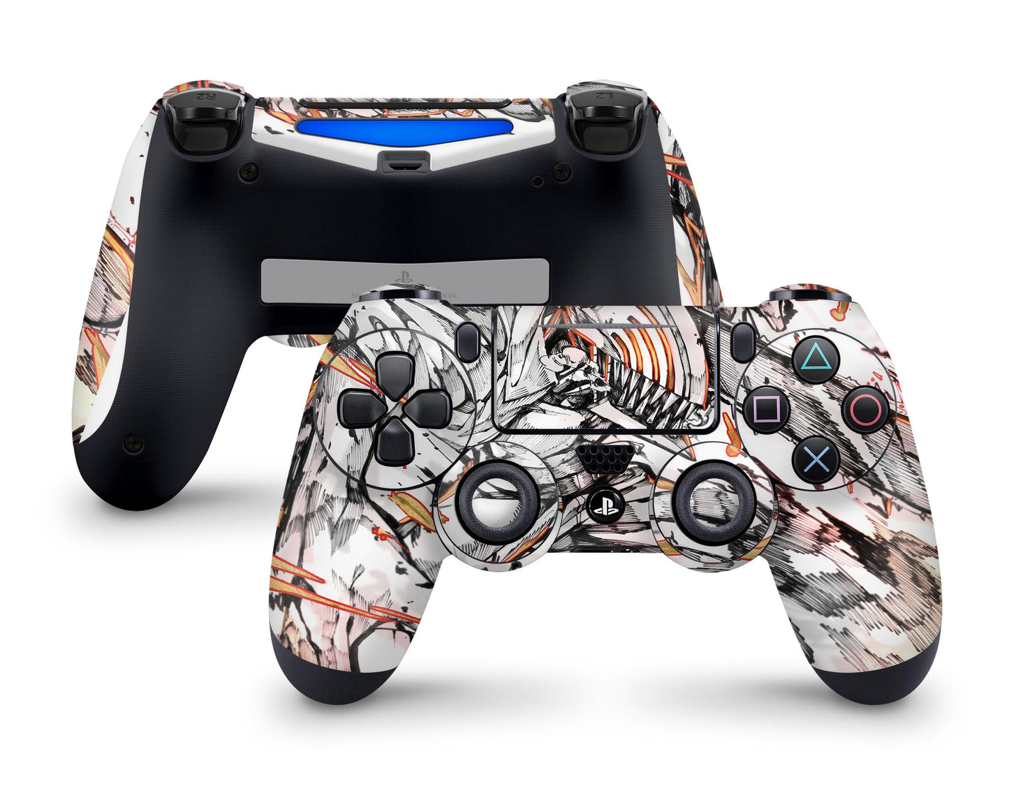 Anime Town Creations PS4 Chainsaw Man Denji Black and White PS4 Skins - Anime Chainsaw Man PS4 Skin