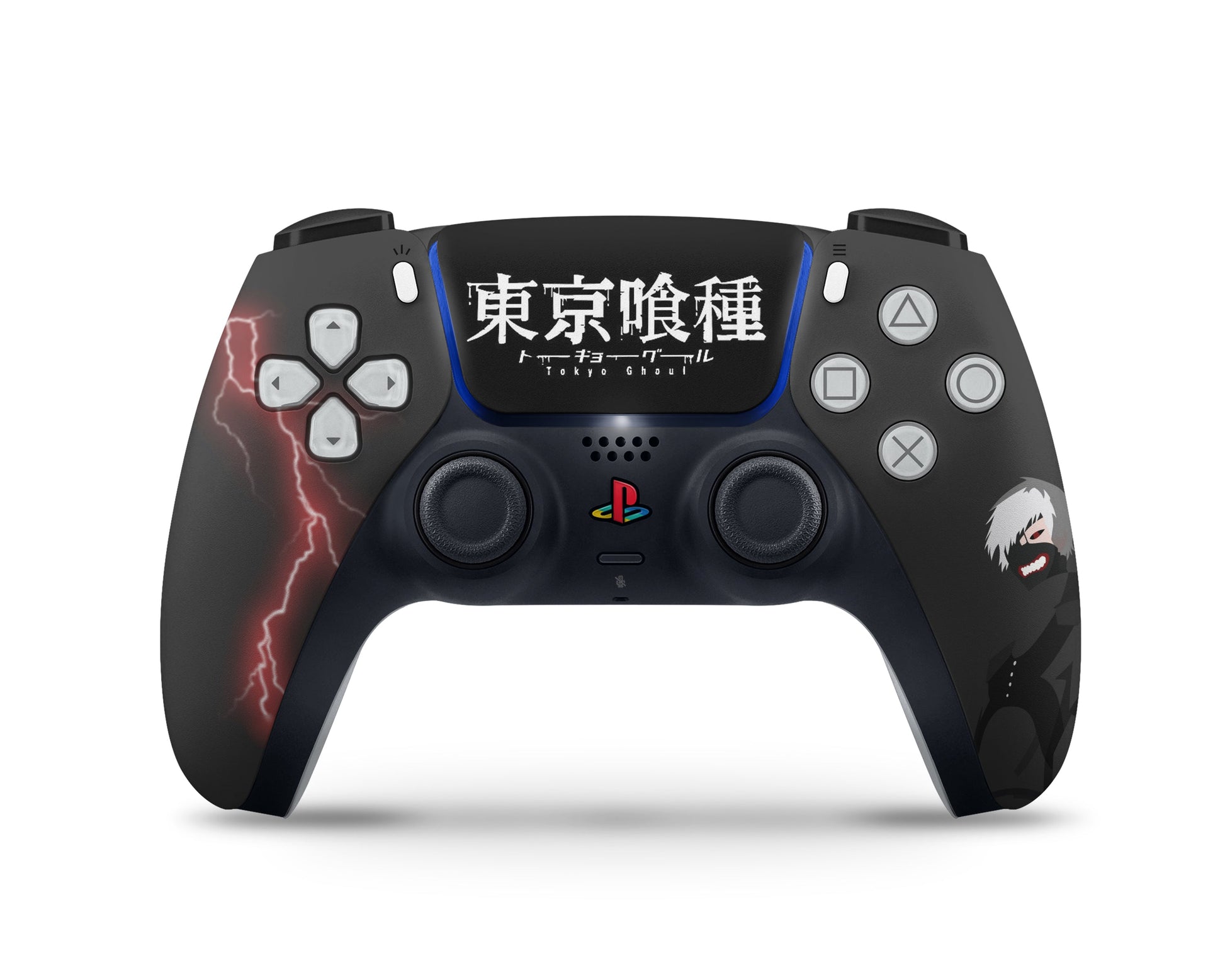 Anime Town Creations PS5 Slim Tokyo Ghoul Ken Kaneki Lightning PS5 Slim Skins - Anime Tokyo Ghoul PS5 Slim Skin