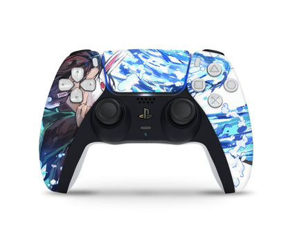 PlayStation PS5 Demon Slayer Tanjiro Water Style PS5 Skins - Anime Demon Slayer Skin