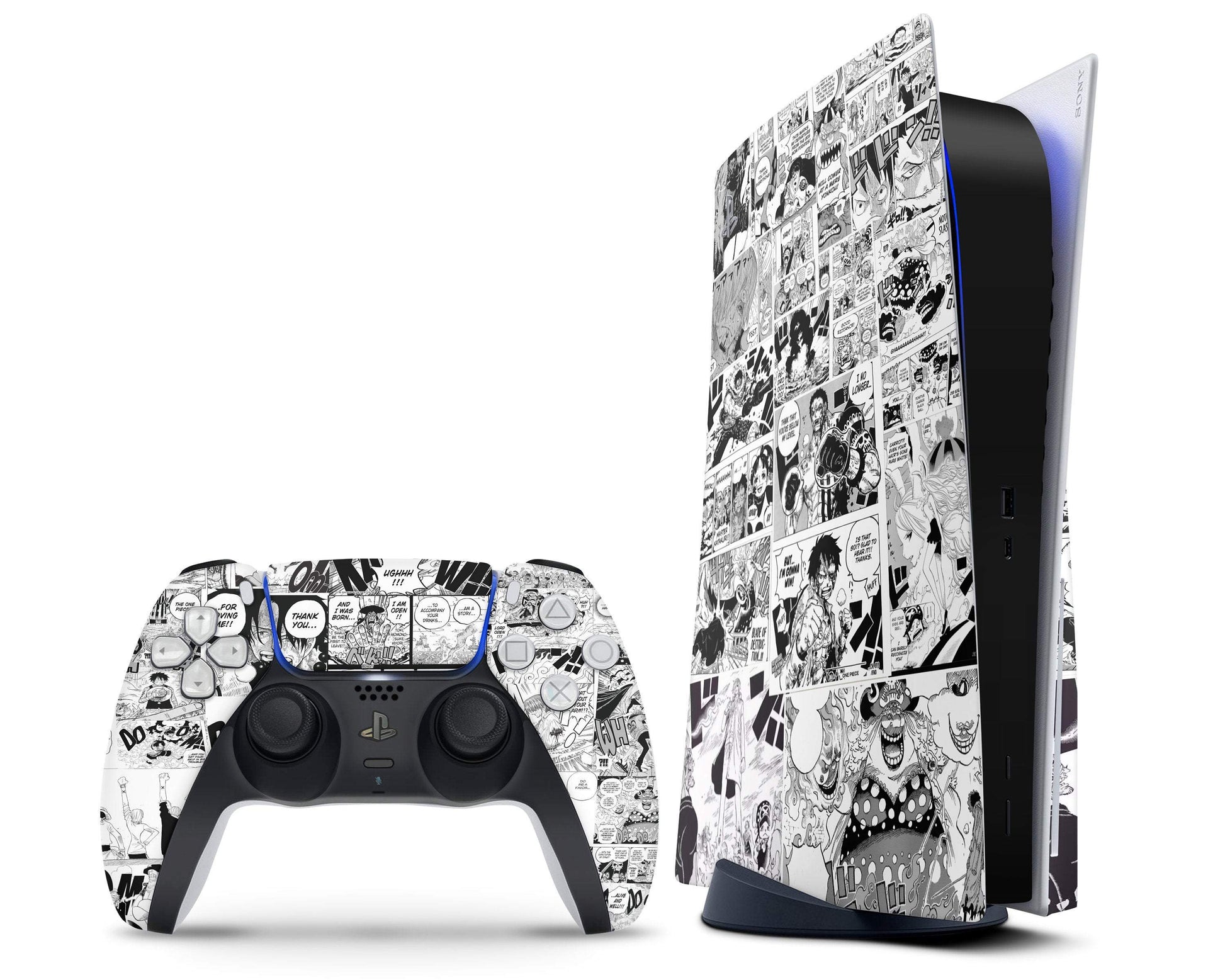 One Piece Luffy Black PS5 Controller PS5 Controller Skin – Anime Town  Creations