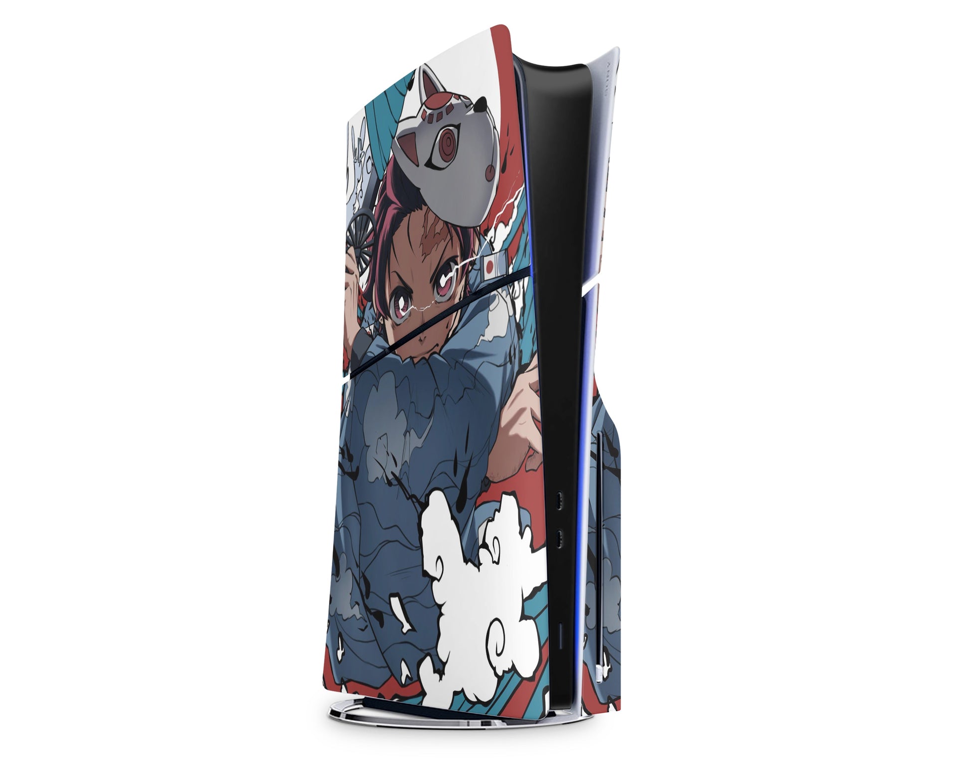 Demon Slayer Tanjiro Fox Mask PS5 Slim PS5 Slim Skin – Anime Town Creations