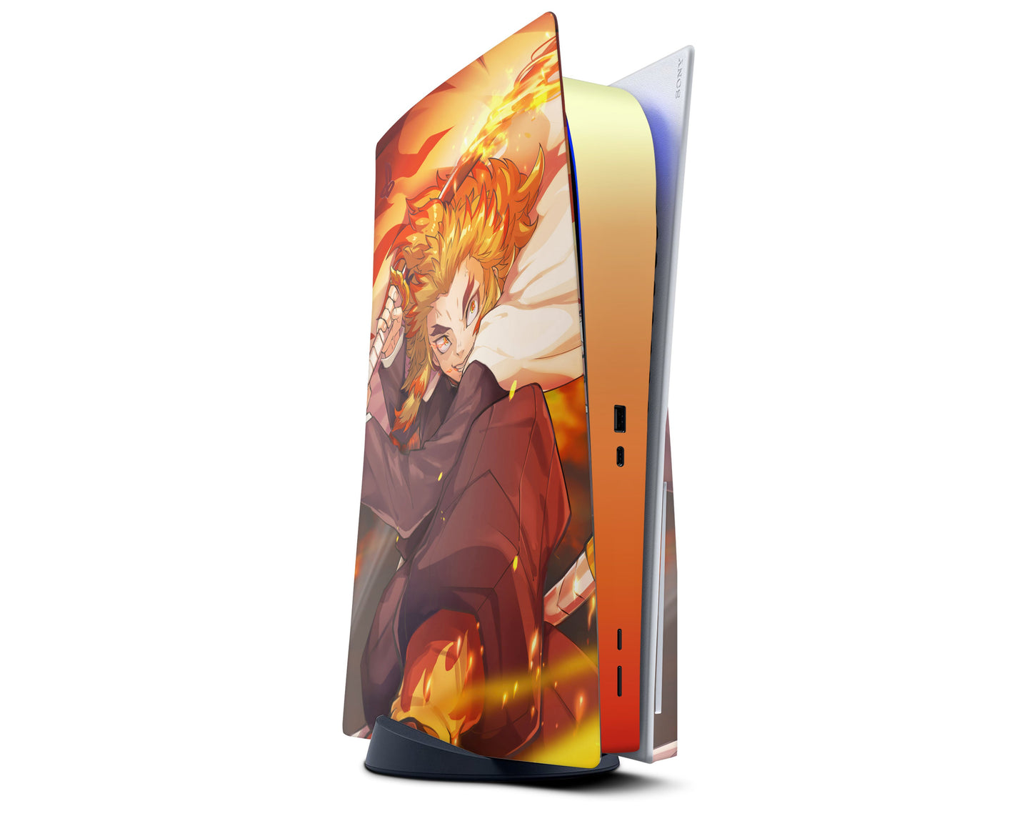 Anime Town Creations PS5 Demon Slayer Rengoku Flame Hashira PS5 Skins - Anime Demon Slayer Skin