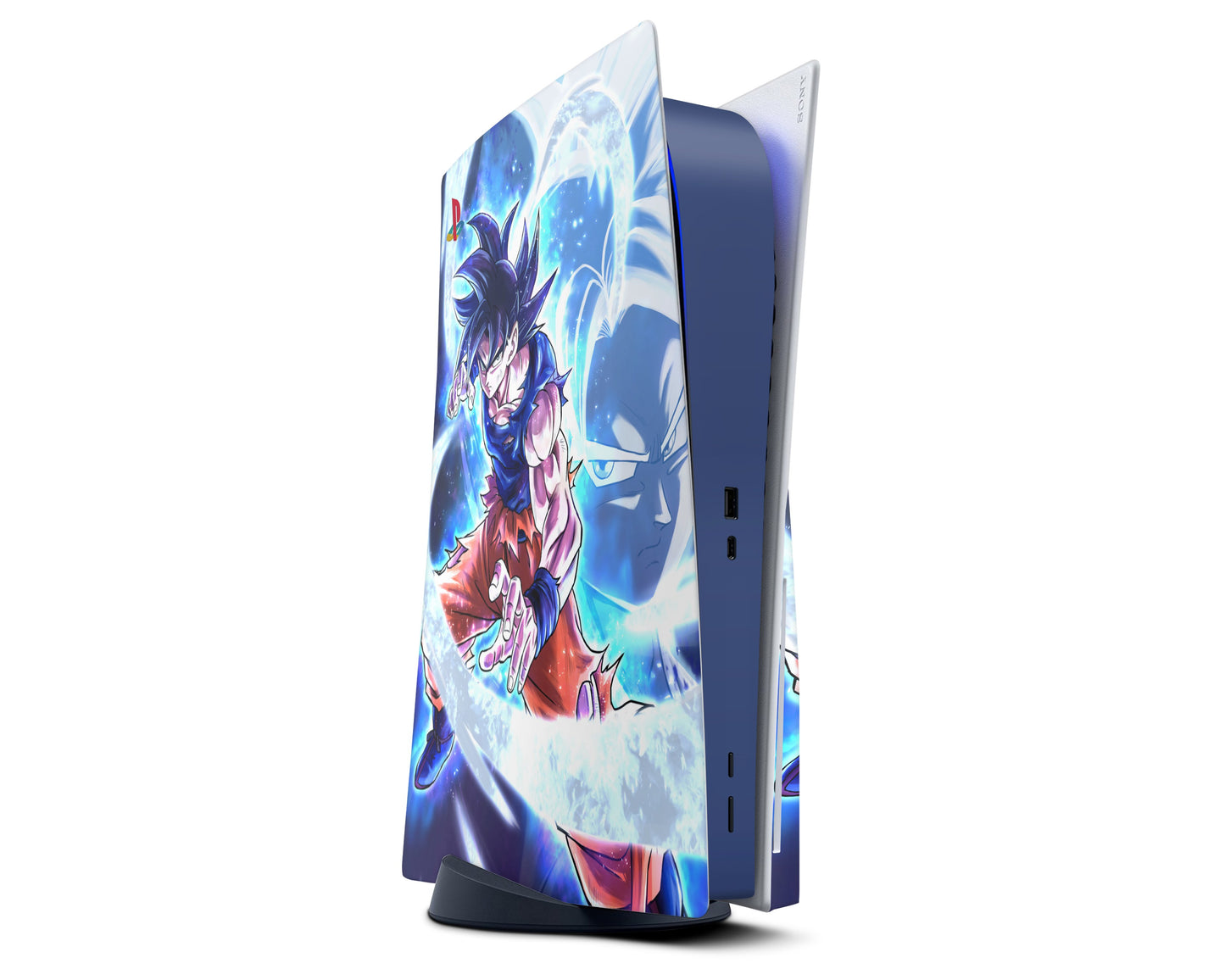 Anime Town Creations PS5 Dragon Ball Goku Ultra Instinct Super Saiyan PS5 Skins - Anime Dragon Ball PS5 Skin