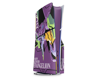 Anime Town Creations PS5 Slim Neon Evangelion Genesis Unit 01 PS5 Slim Skins - Anime Neon Evangelion Genesis PS5 Slim Skin