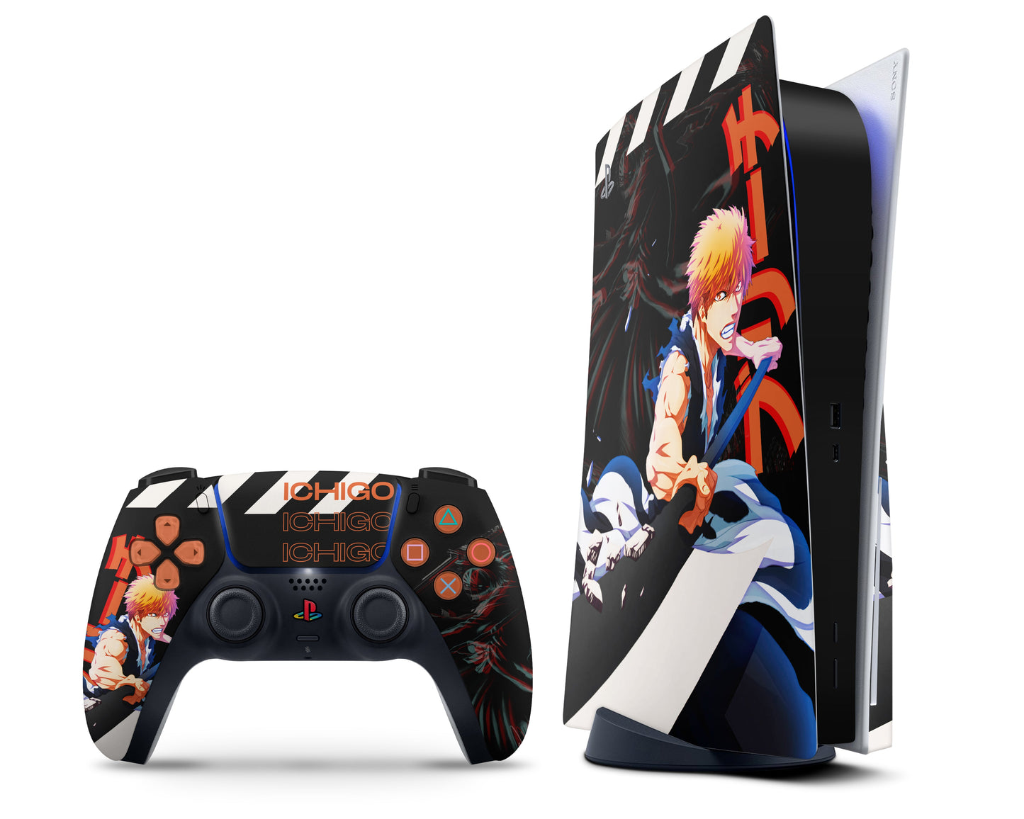 Anime Town Creations PS5 Bleach Kurosaki Ichigo PS5 Skins - Anime Bleach PS5 Skin