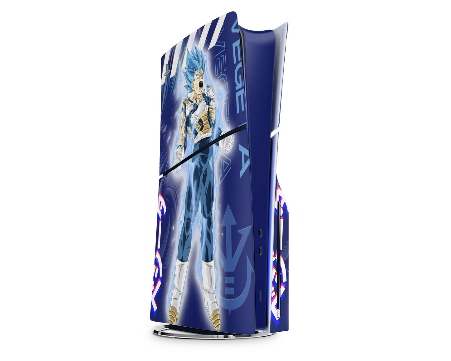 Anime Town Creations PS5 Slim Dragon Ball Vegeta Hype PS5 Slim Skins - Anime Dragon Ball PS5 Slim Skin