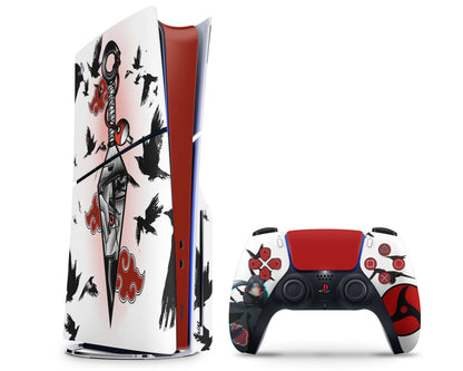 Anime Town Creations PS5 Slim Naruto Uchiha Itachi Genjutsu PS5 Slim Skins - Anime Naruto PS5 Slim Skin