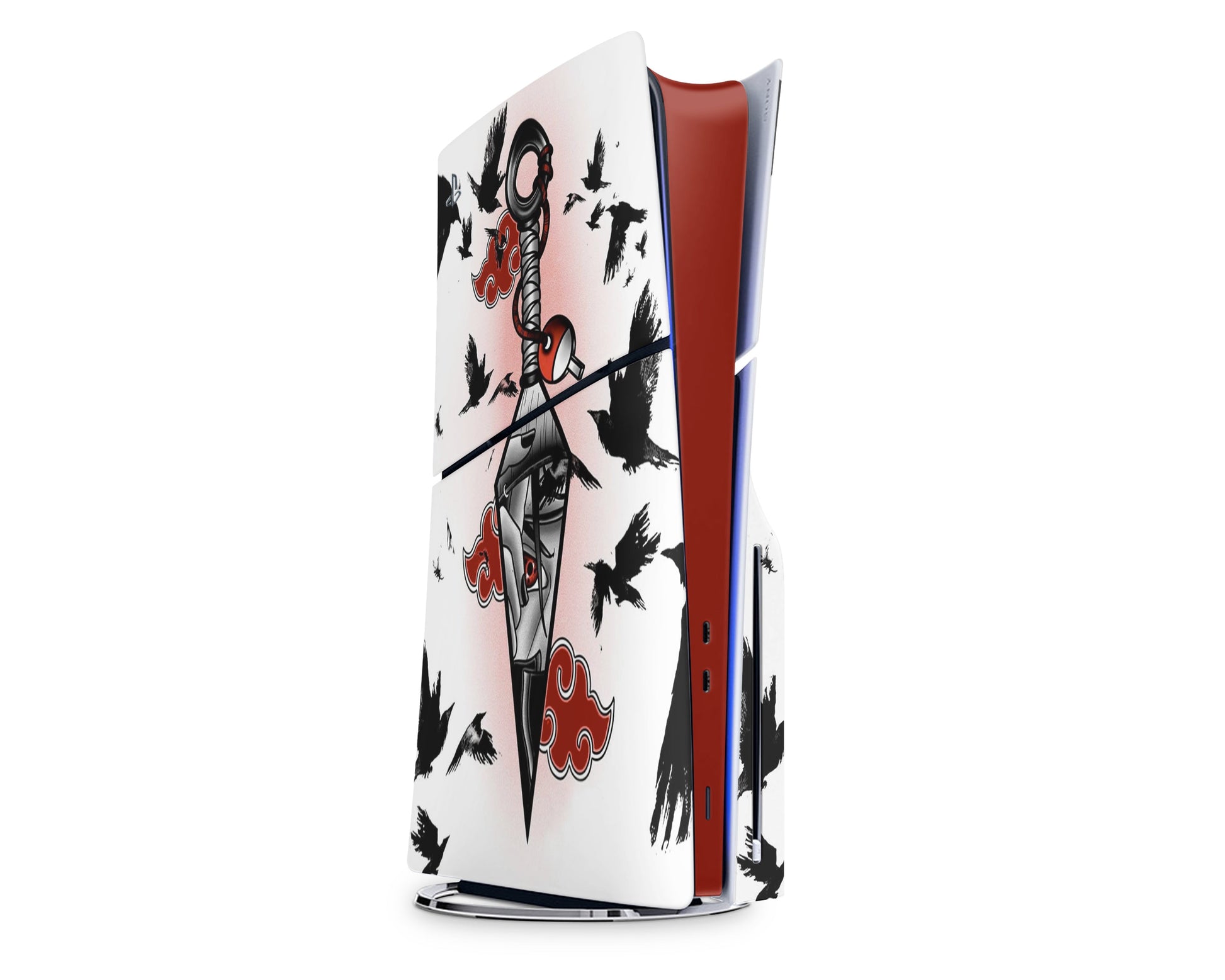 Anime Town Creations PS5 Slim Naruto Uchiha Itachi Genjutsu PS5 Slim Skins - Anime Naruto PS5 Slim Skin